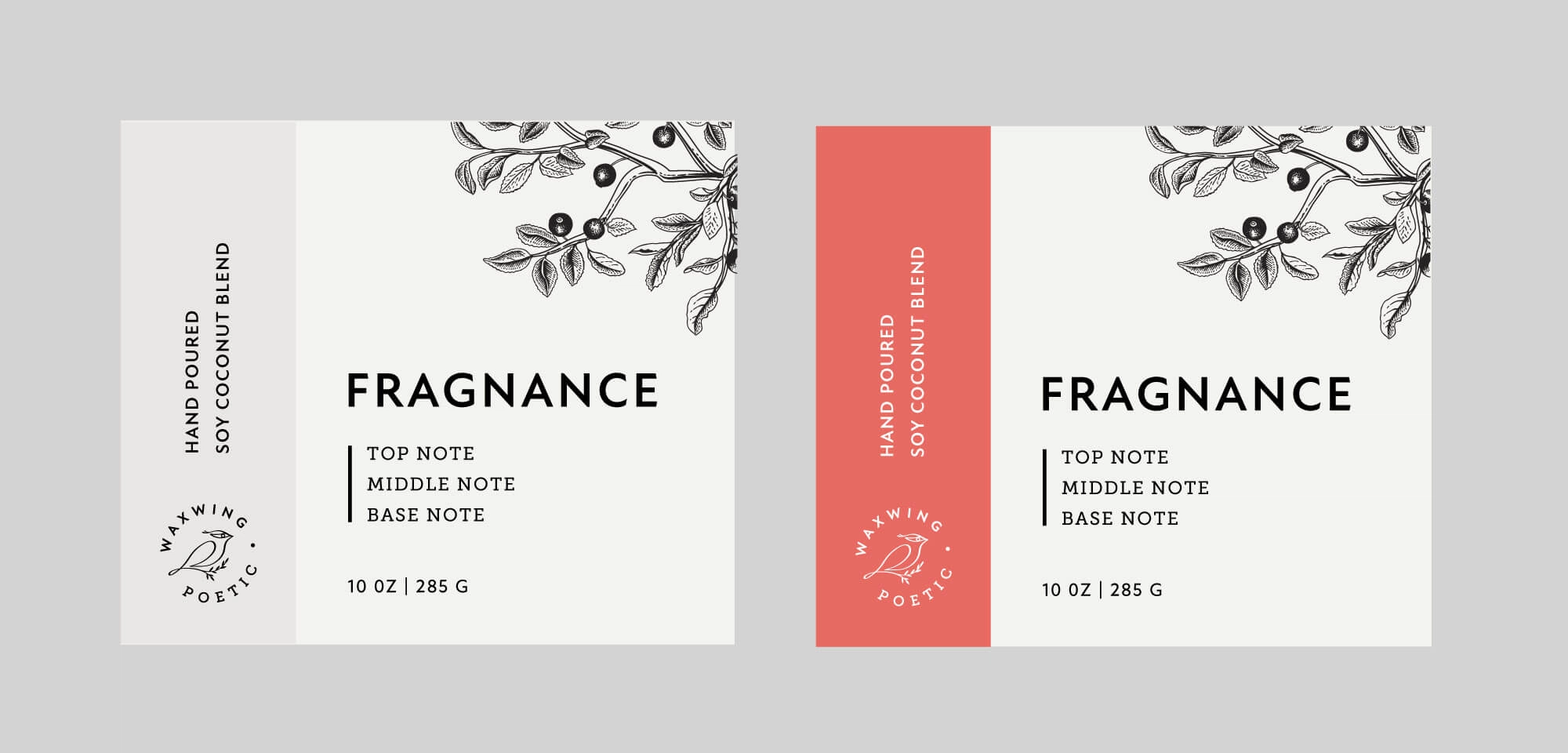 wax wing poetic label design