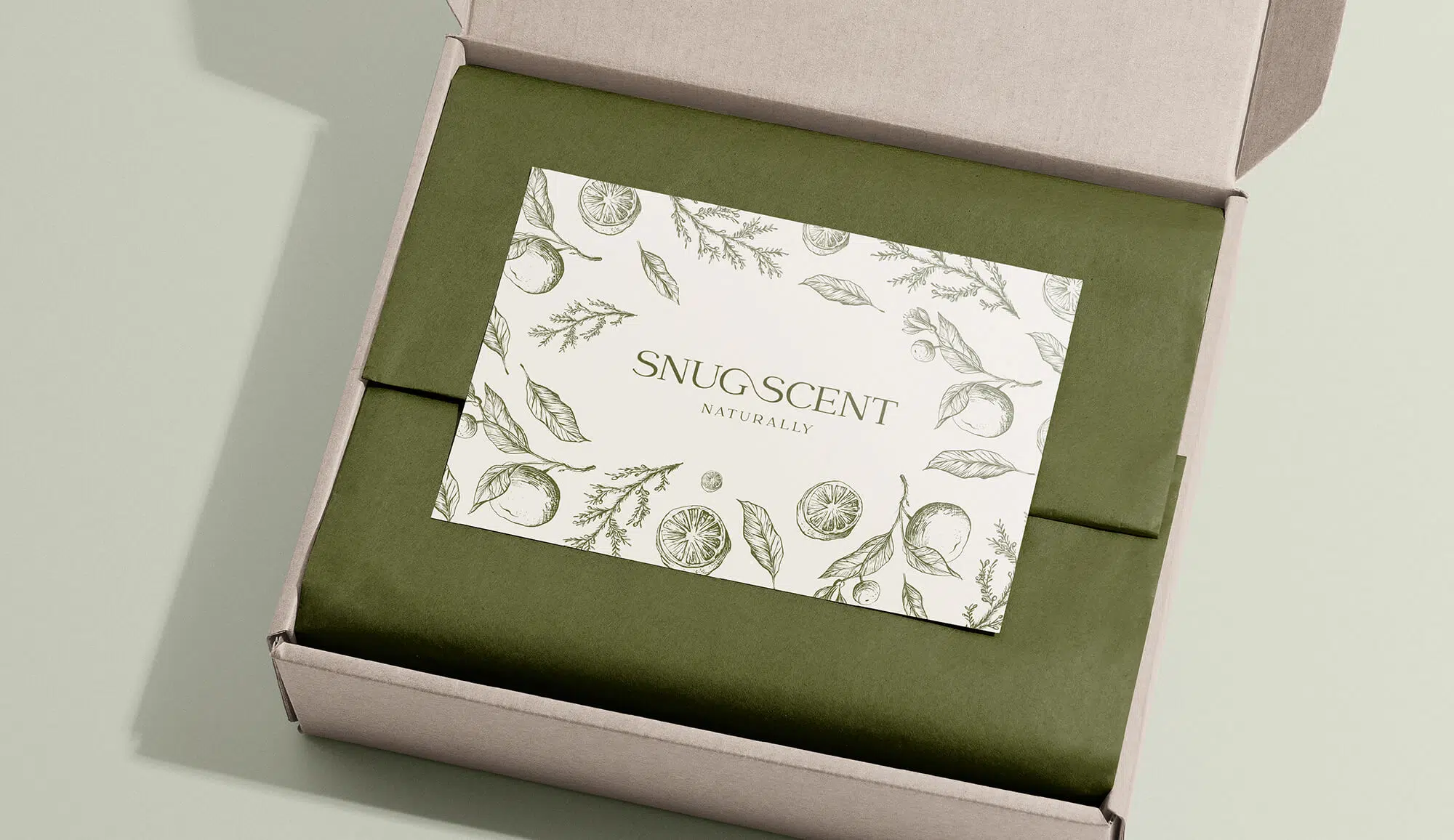 snug scent brand identity for a candle business