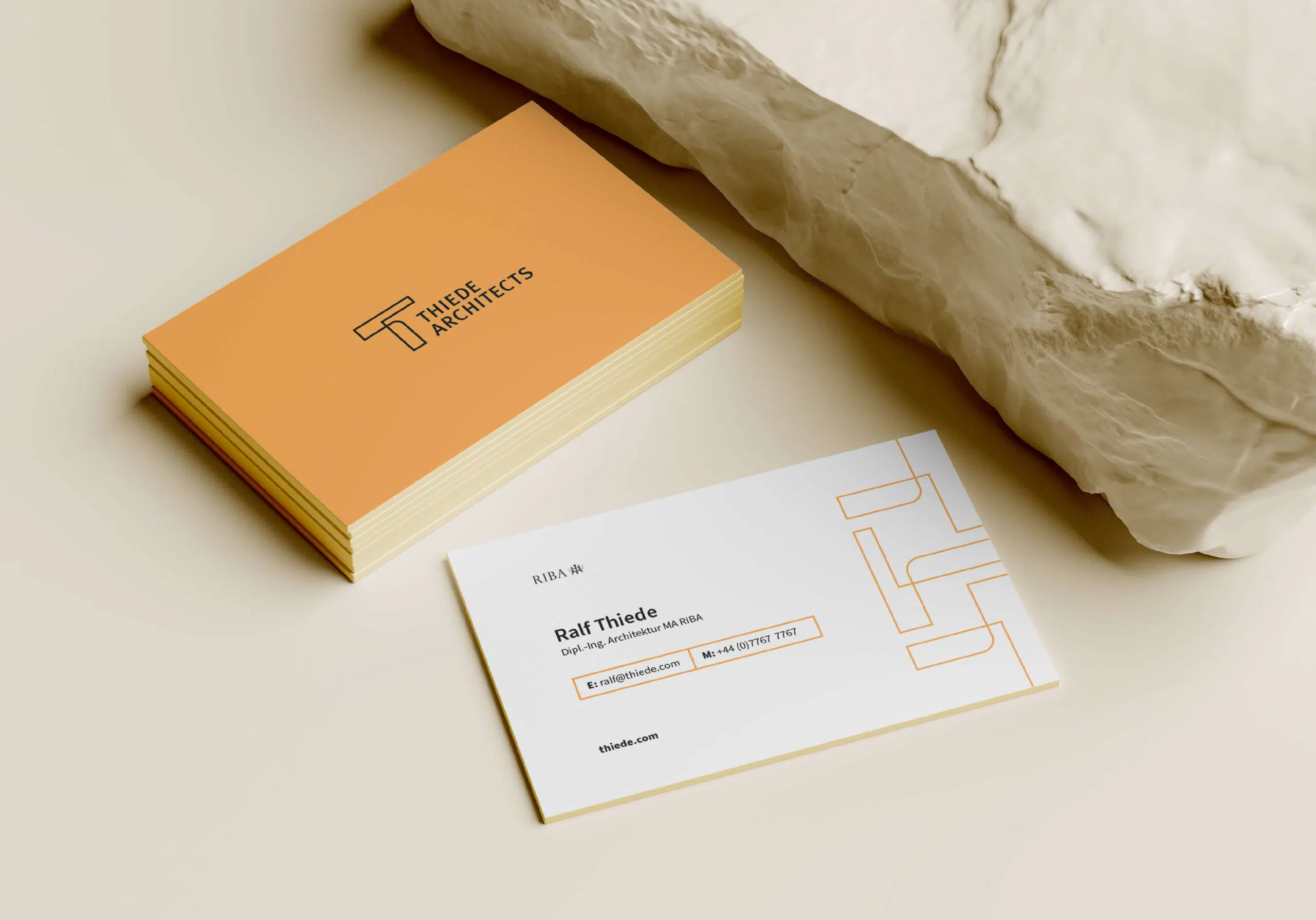 Unique branding for architects business cards