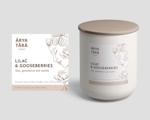 Hand drawn candle labels
