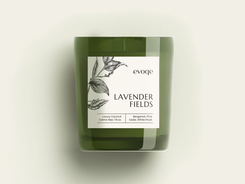 candle label design